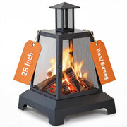 Square Wood-Burning Fire Pit