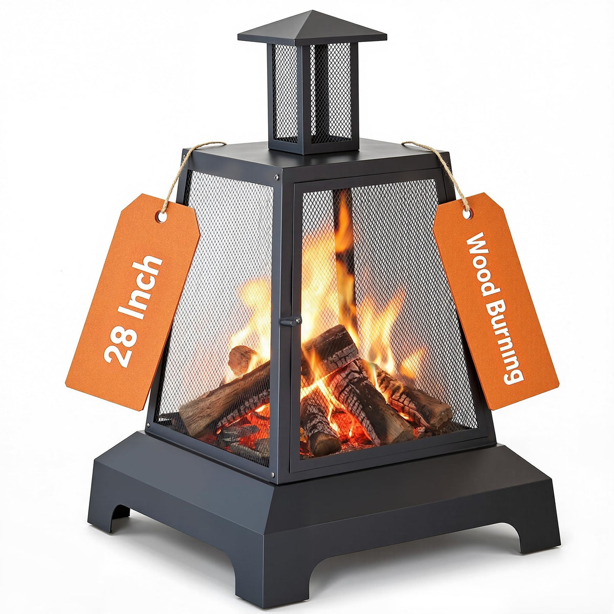 Square Wood-Burning Fire Pit