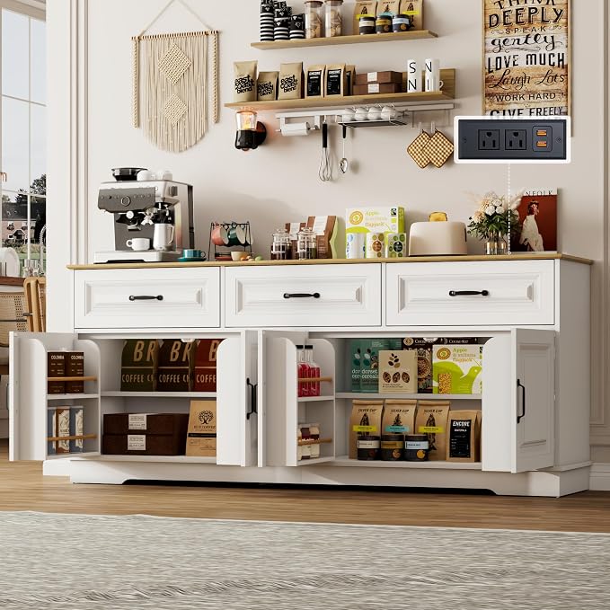 Farmhouse Sideboard with Power Outlets