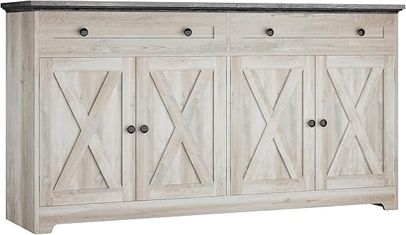 Farmhouse Buffet Cabinet with Drawers & Doors