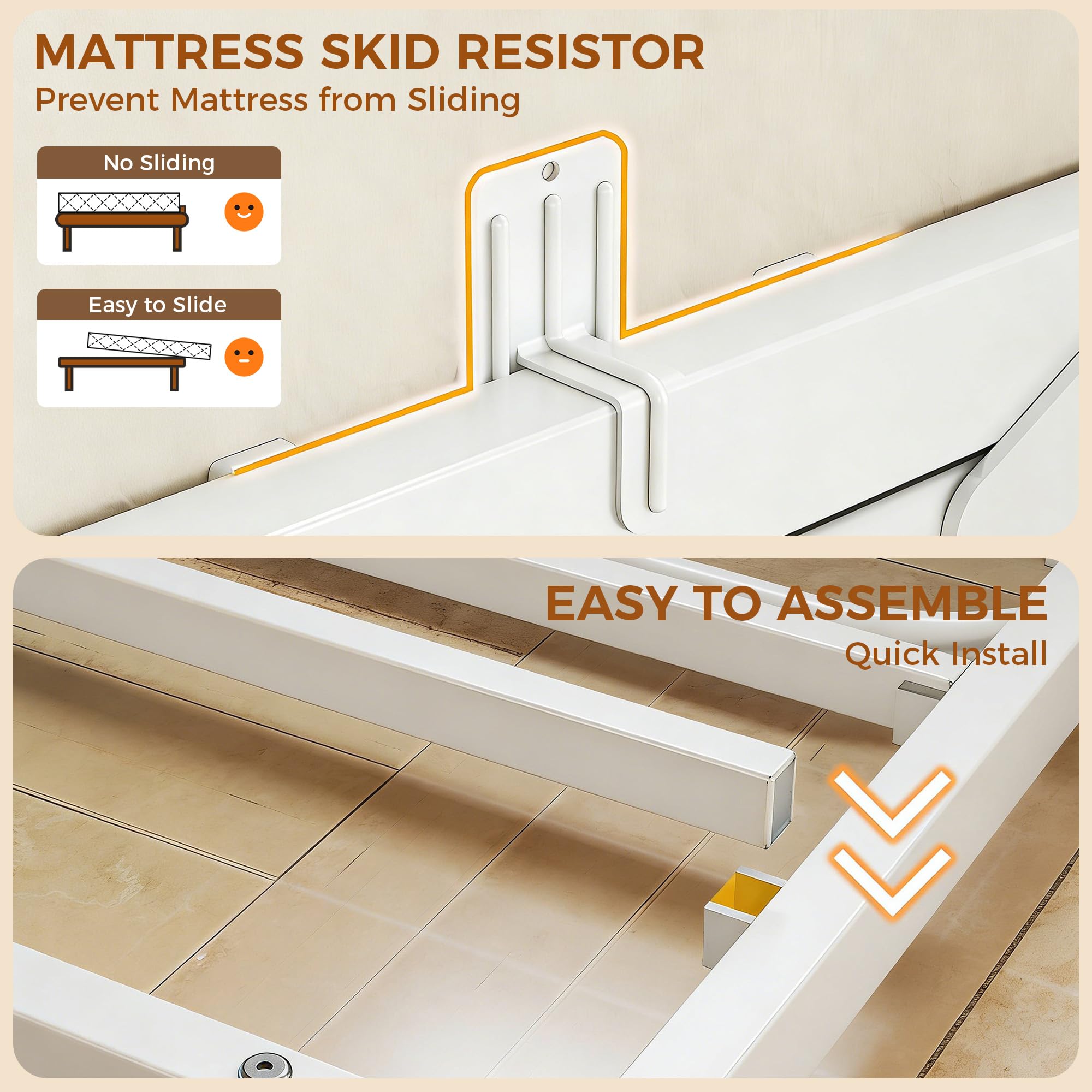 Twin Daybed with Trundle, LED Lights & Charging Station