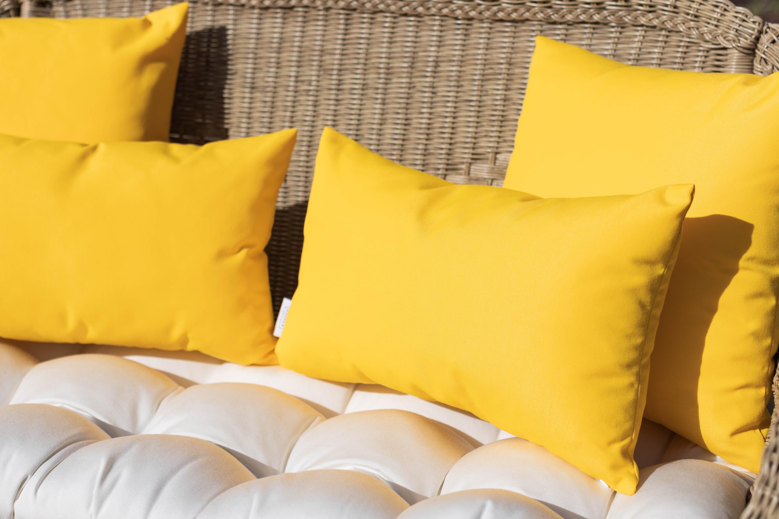 Indoor Outdoor Lumbar Throw Pillows, Set of 4