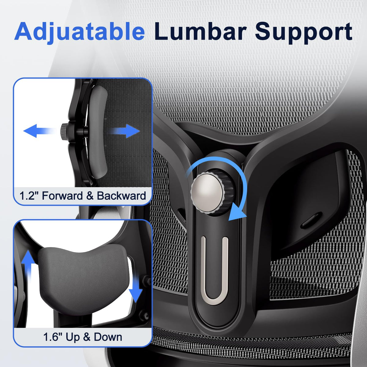 Mesh Office Chair with 3D Arms