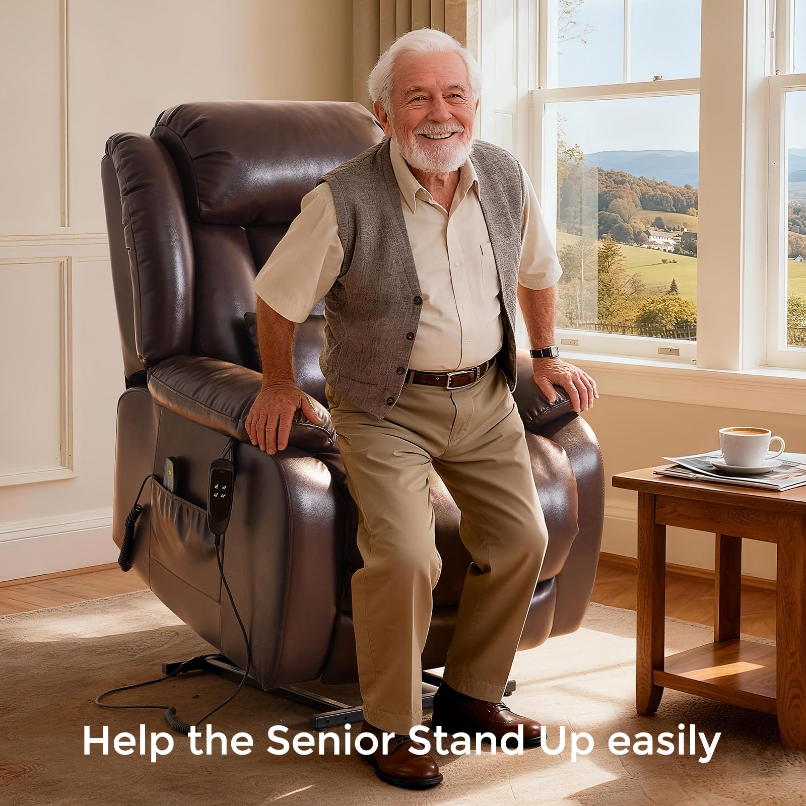 Power Lift Recliner Chair with Massage & Heat