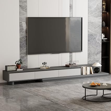 Extendable TV Stand with 3-Drawer Storage