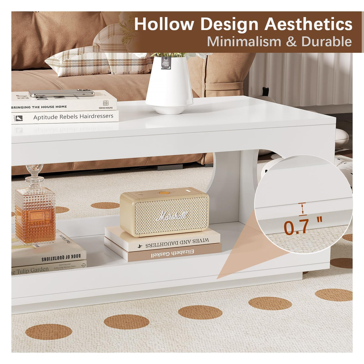 White LED Coffee Table