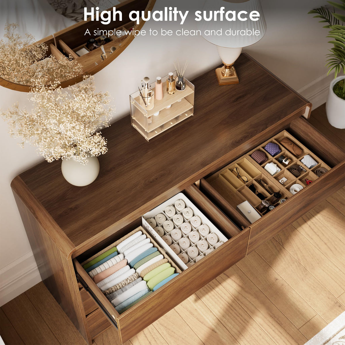 Walnut Soft-Close Dresser