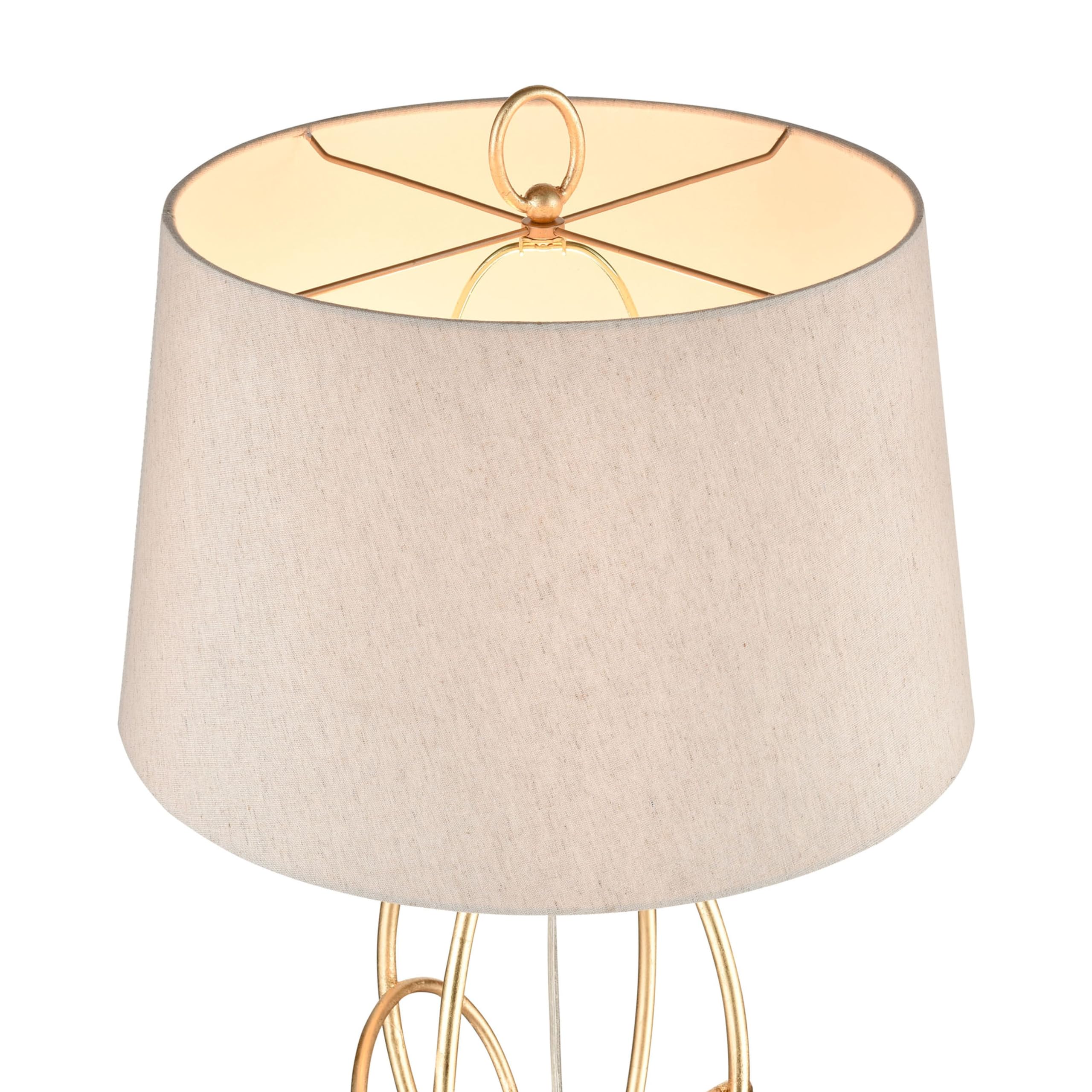 Elk Home Morely Floor Lamp - 1-Light in Gold Leaf, 63-Inch High, Transitional Style