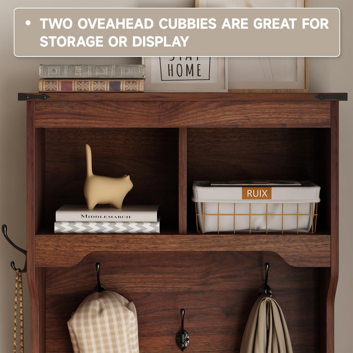 Farmhouse Hall Tree with Shoe Storage