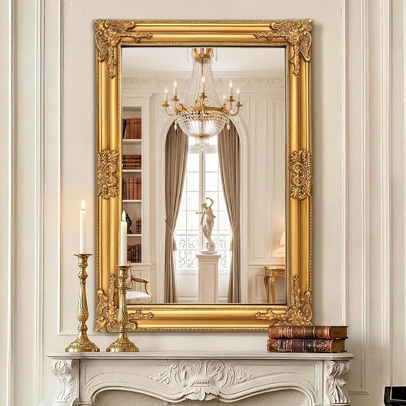 Antique Gold Baroque Wall Mirror