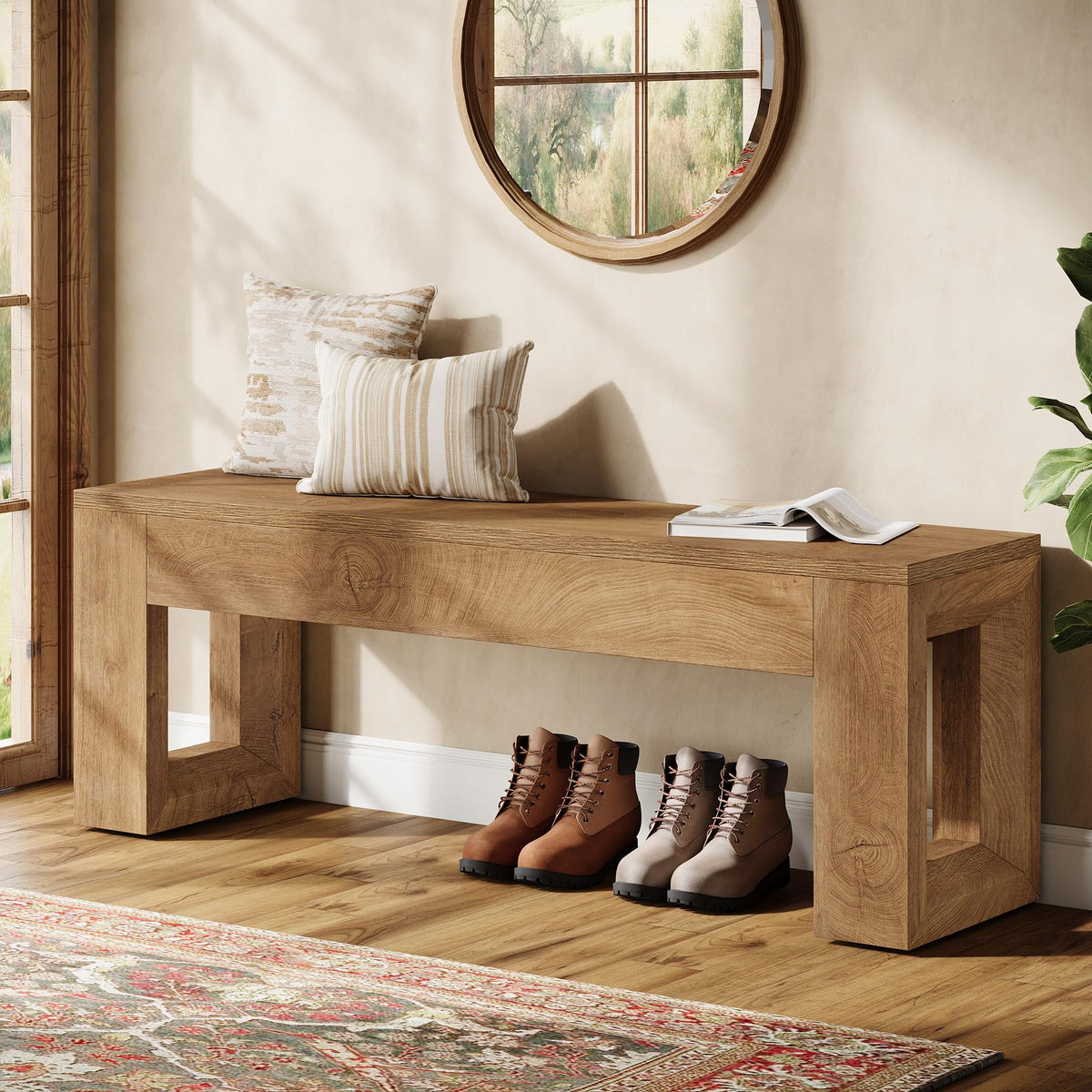 Farmhouse Entryway Bench