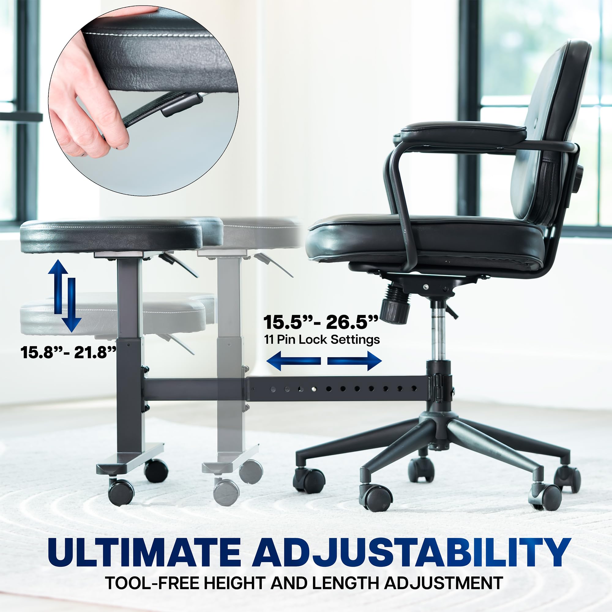 Ergonomic Chair Footrest with Cushion Attachment
