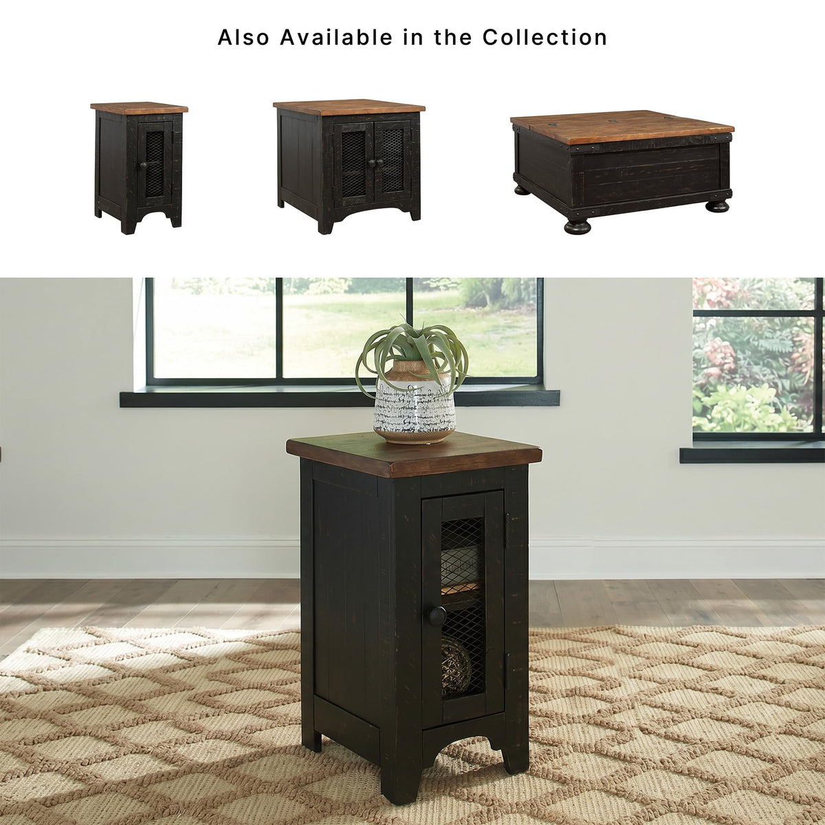 Farmhouse Storage End Table