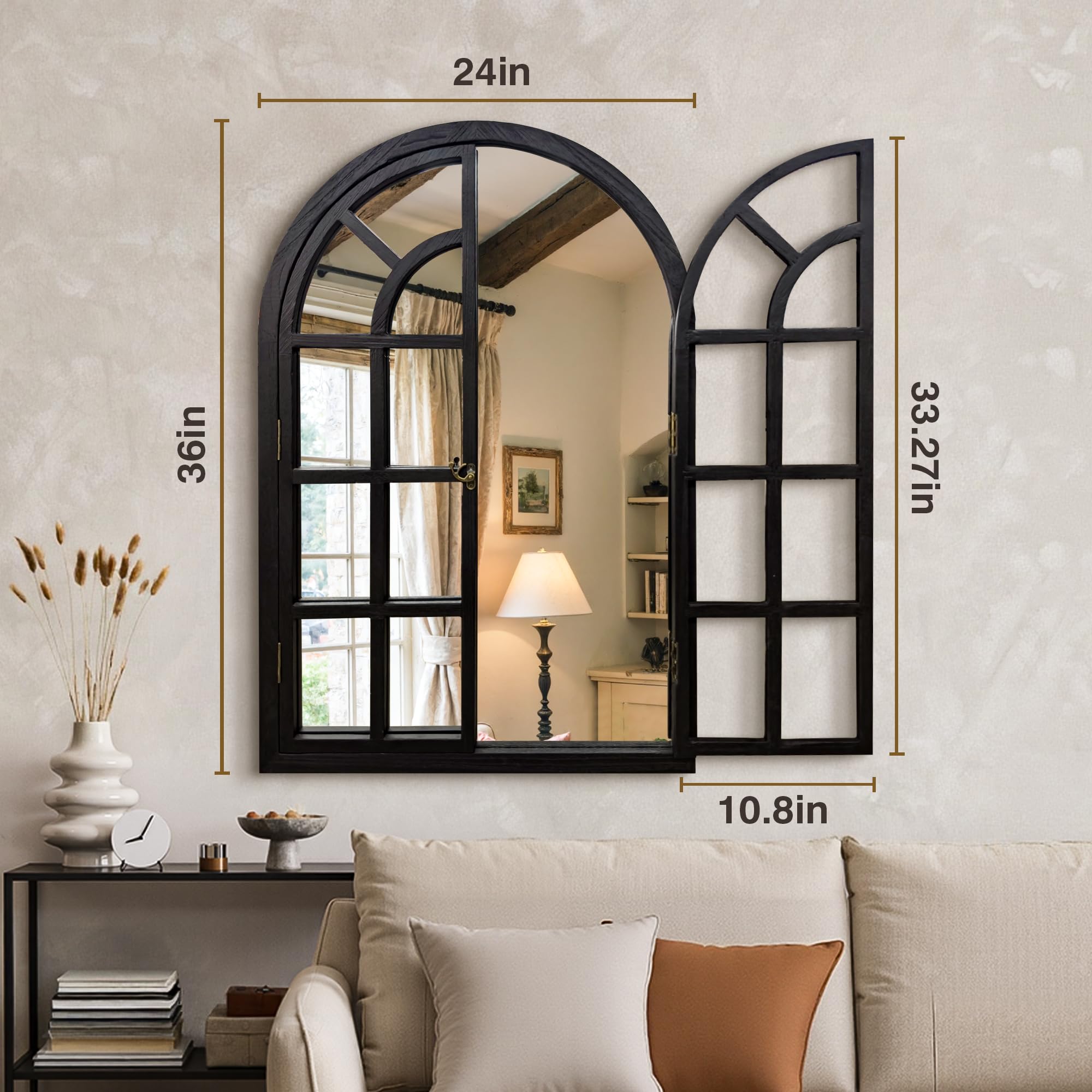 Arched Window Wall Mirror
