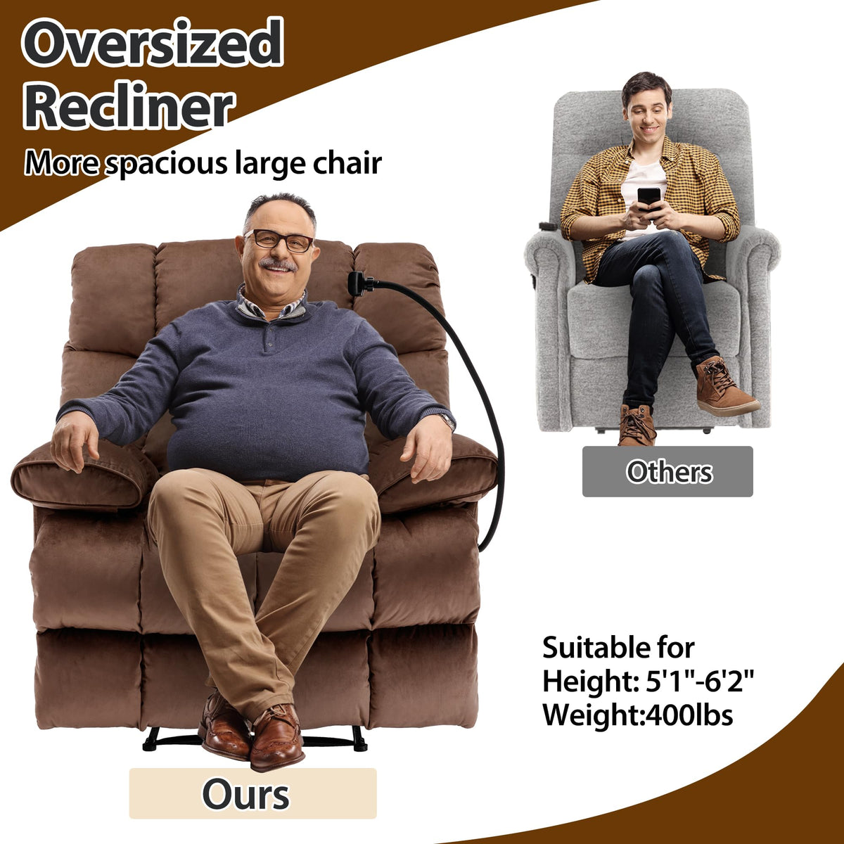 Oversized Manual Recliner