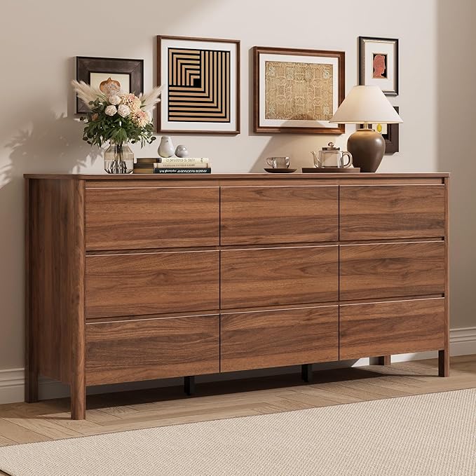 Walnut Dresser with Drawers
