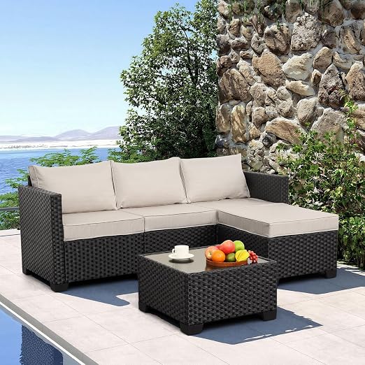 3-Piece Wicker Patio Set