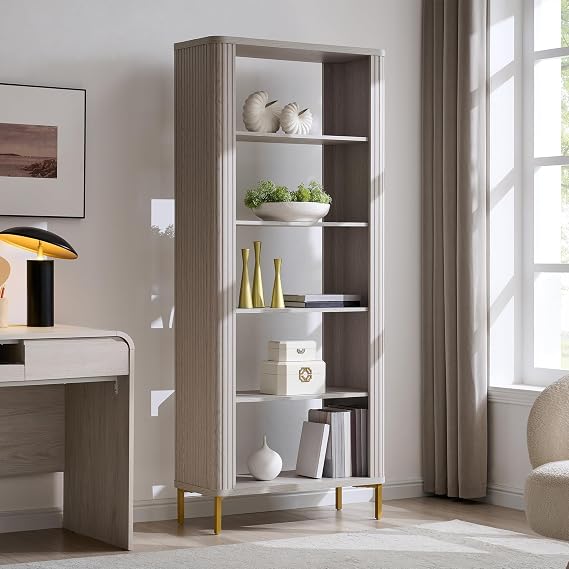 5-Tier Fluted Bookshelf