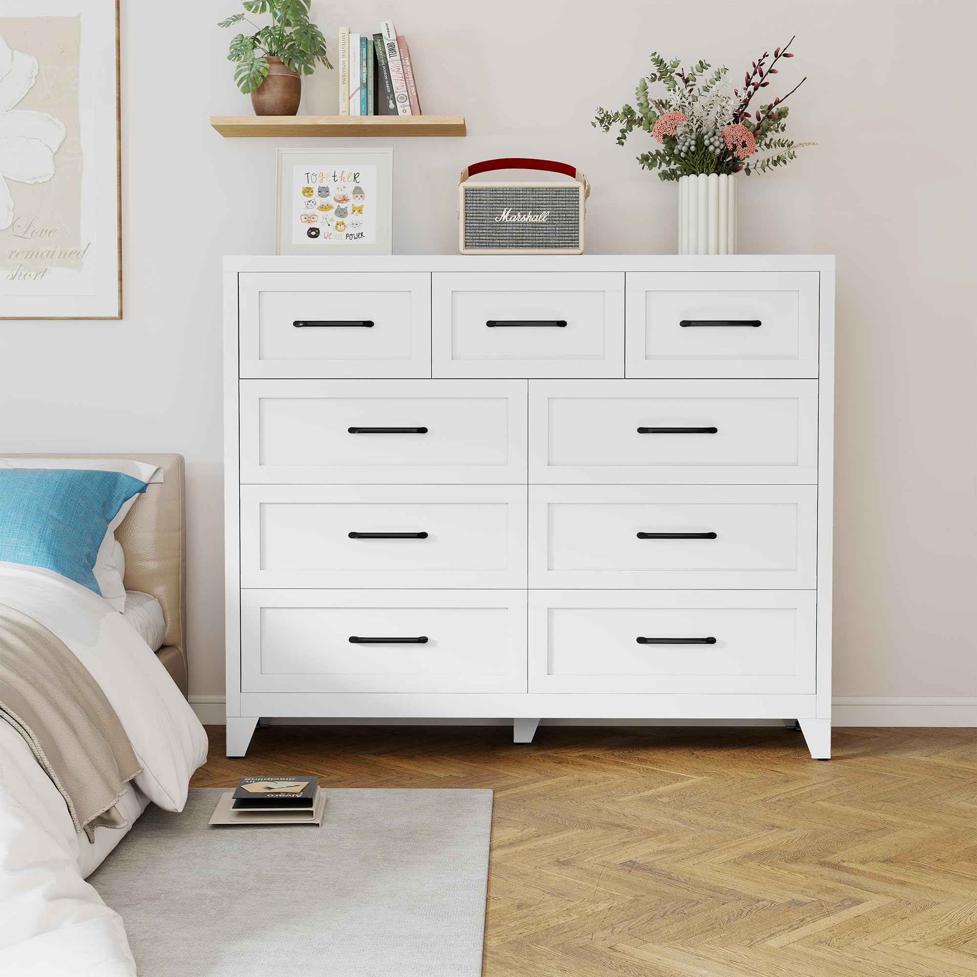 Steel Dresser with Drawers