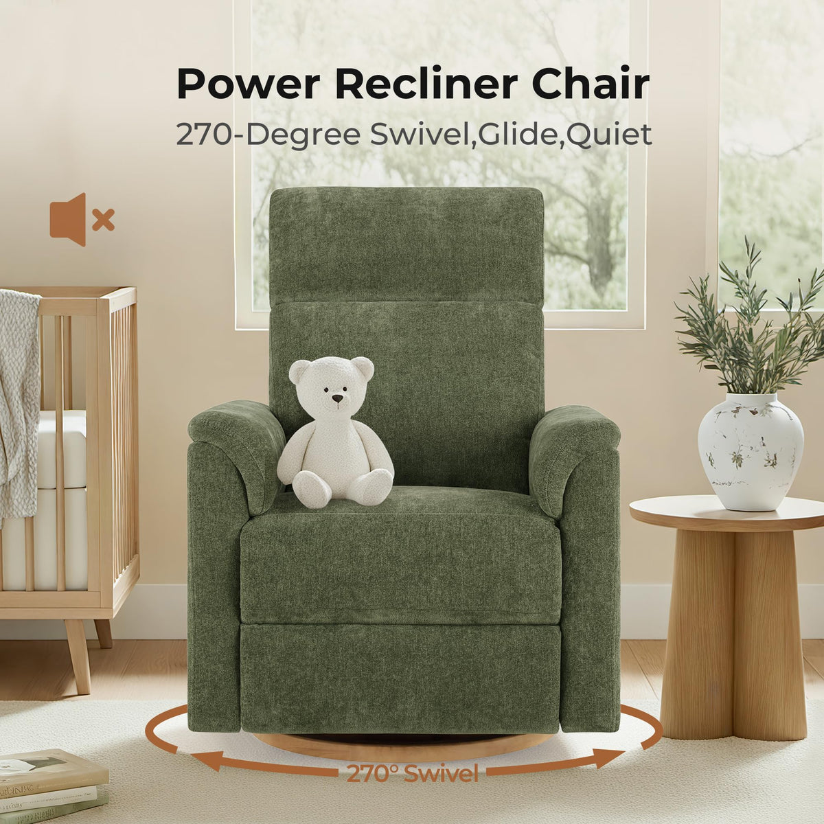 Power Nursery Glider with Nightlight