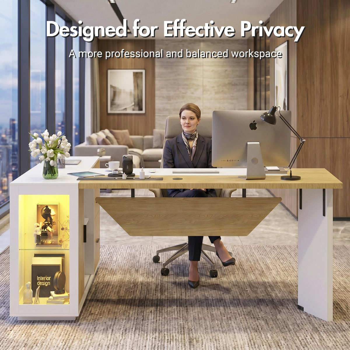 L-Shaped Executive Desk