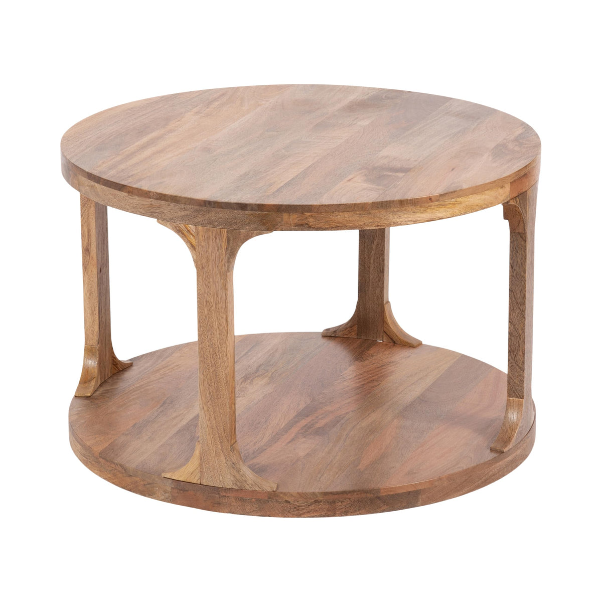 Round Mango Wood Coffee Table