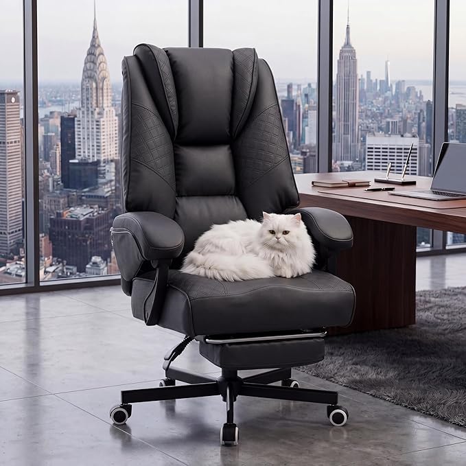 Big & Tall Gaming Office Chair with Footrest & Lumbar Support