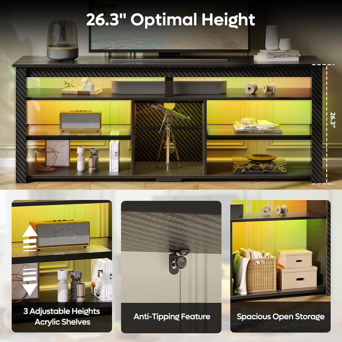LED TV Stand with Storage