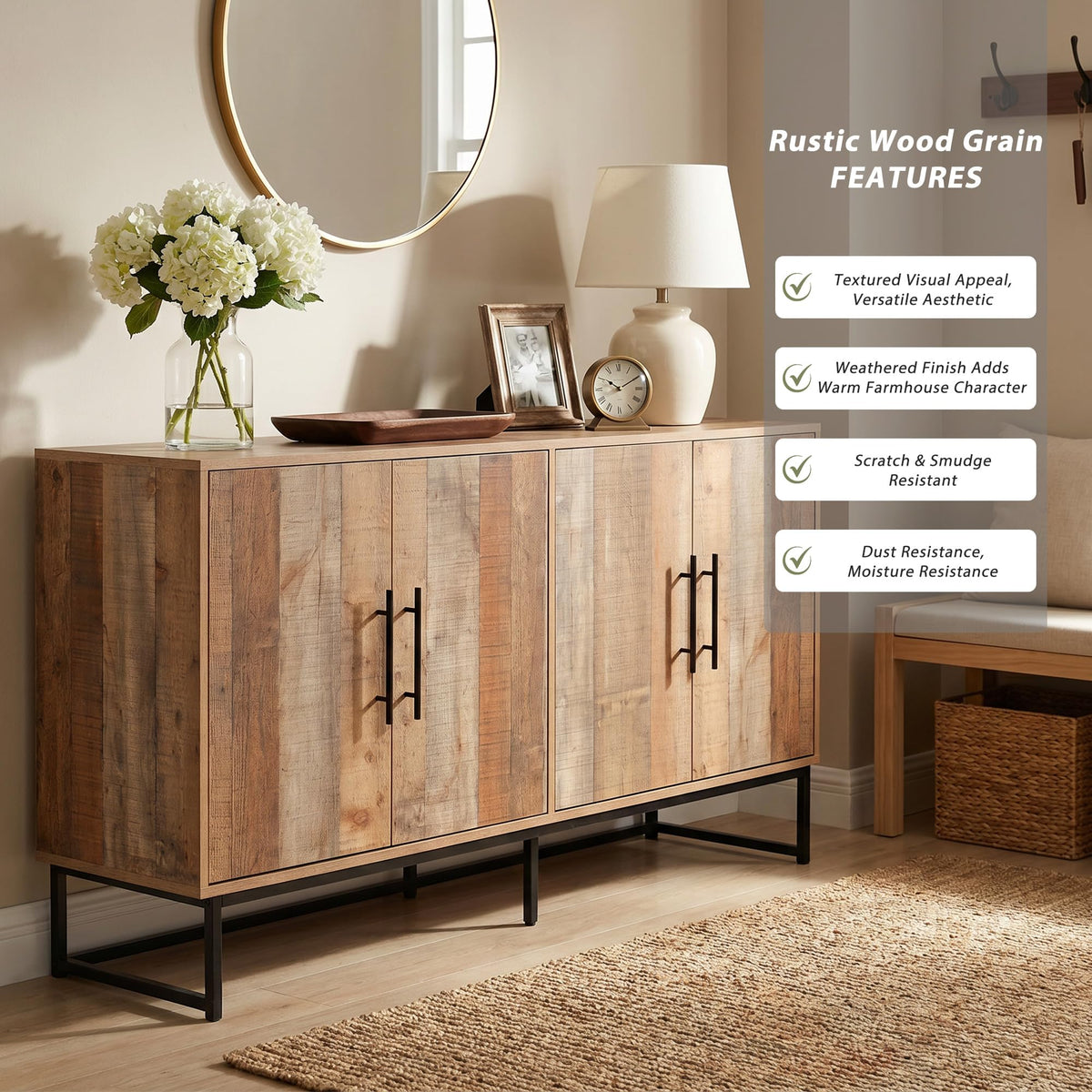 Mid-Century Wood Sideboard