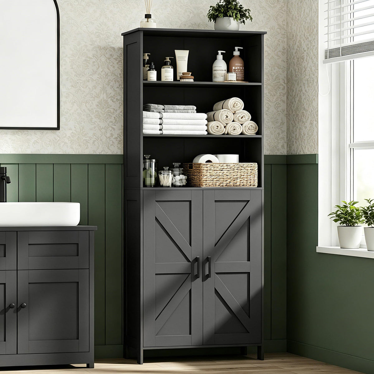 Tall Bathroom Storage Cabinet