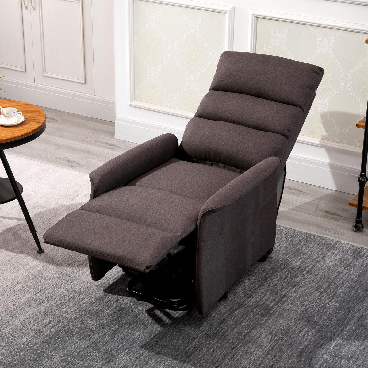HOMCOM Power Lift Recliner Chair for Elderly, Easy Assembly, Fabric, Brown
