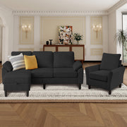 3-Piece Corduroy Sofa Set