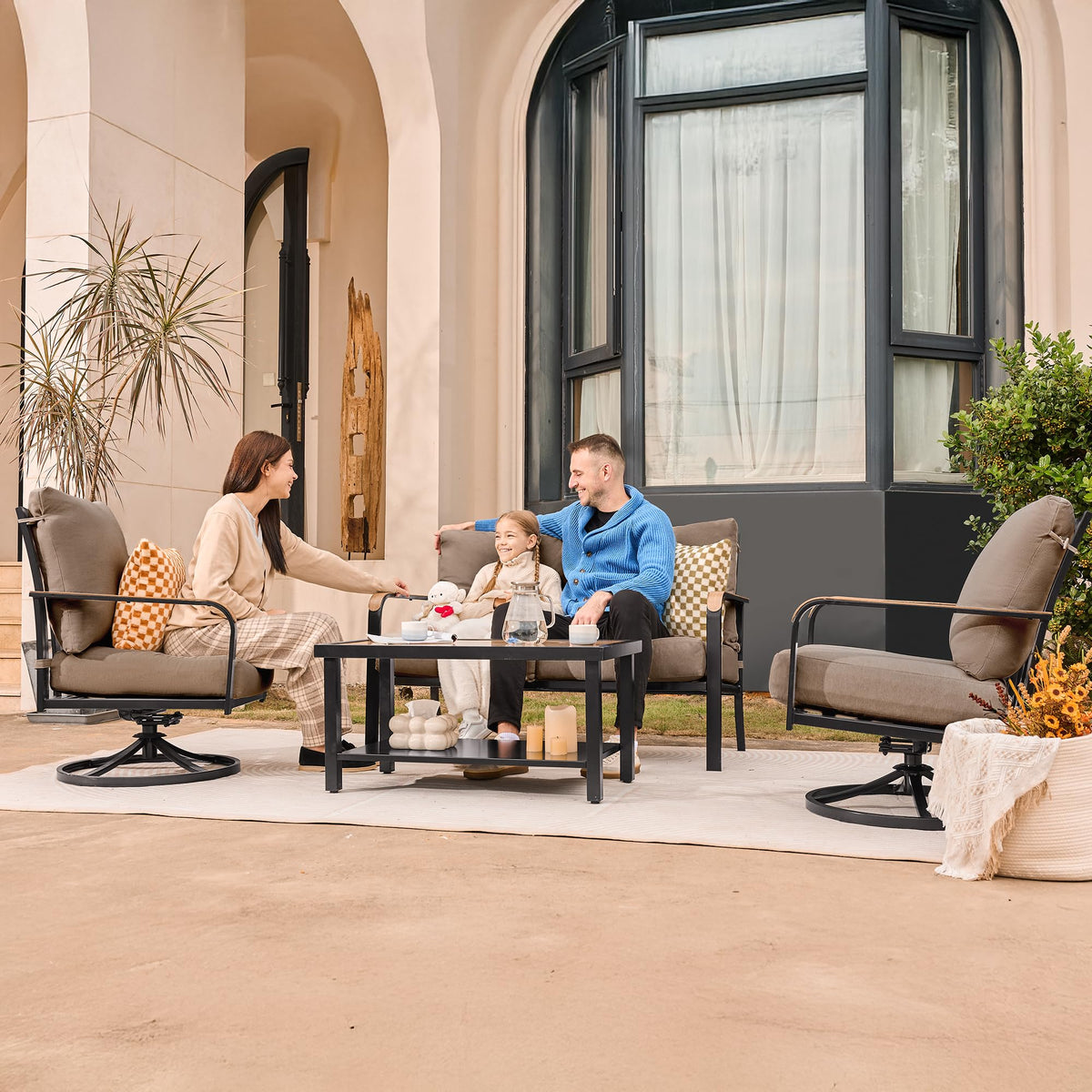Swivel Rocker Patio Conversation Set