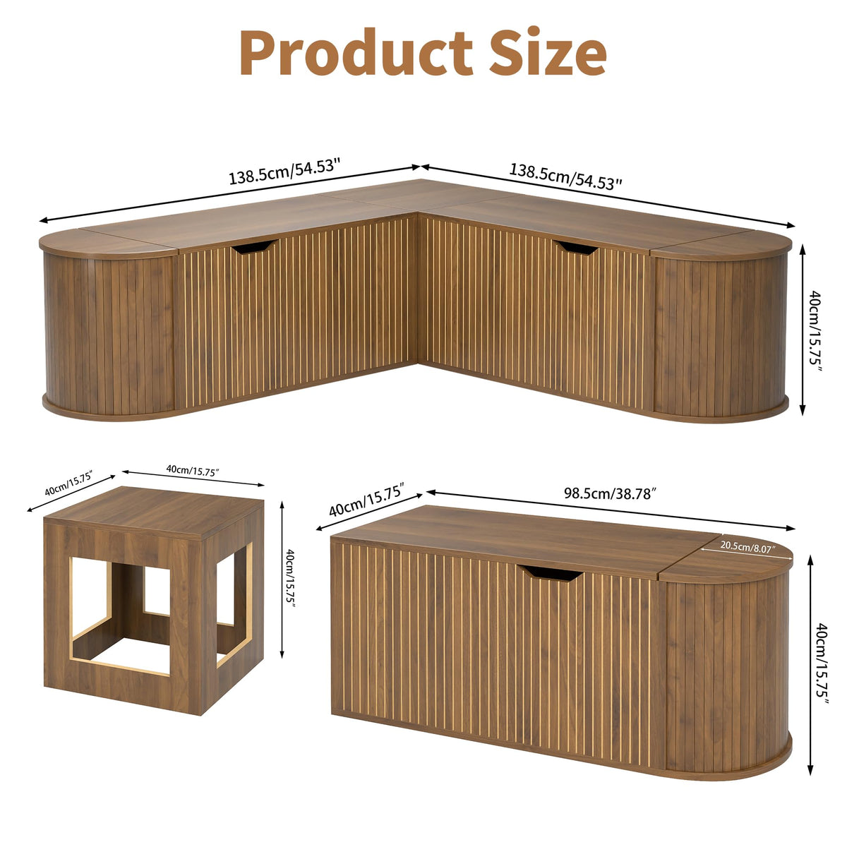 Cushioned Corner Storage Bench