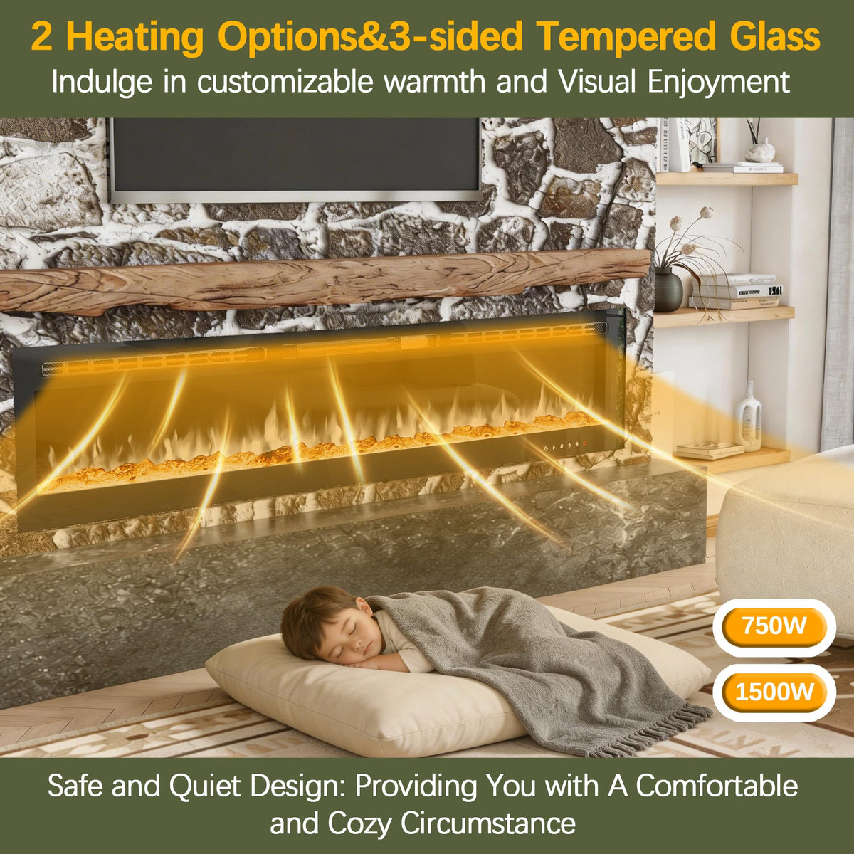 Recessed Electric Fireplace