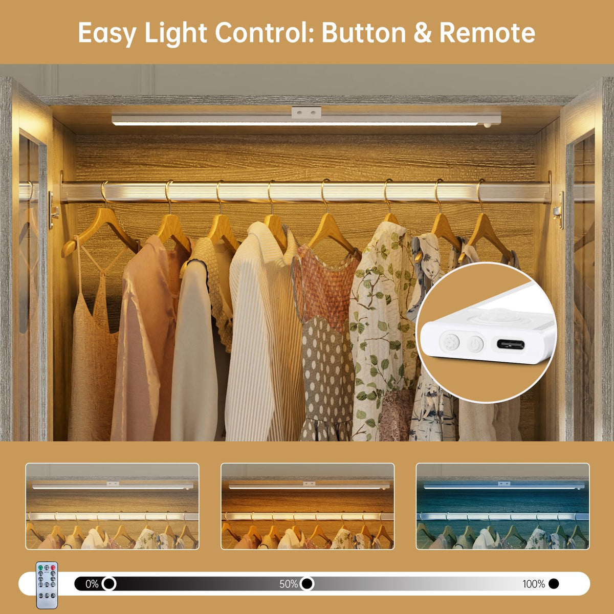 Glass Door Wardrobe with LED Lighting