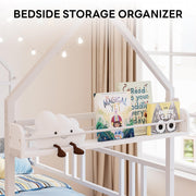 LIKIMIO Daybed with Trundle, House Bunk Twin Bed Frame with Storage,Day Sofa Bed for Living Room, Bedroom and Guest Room,White