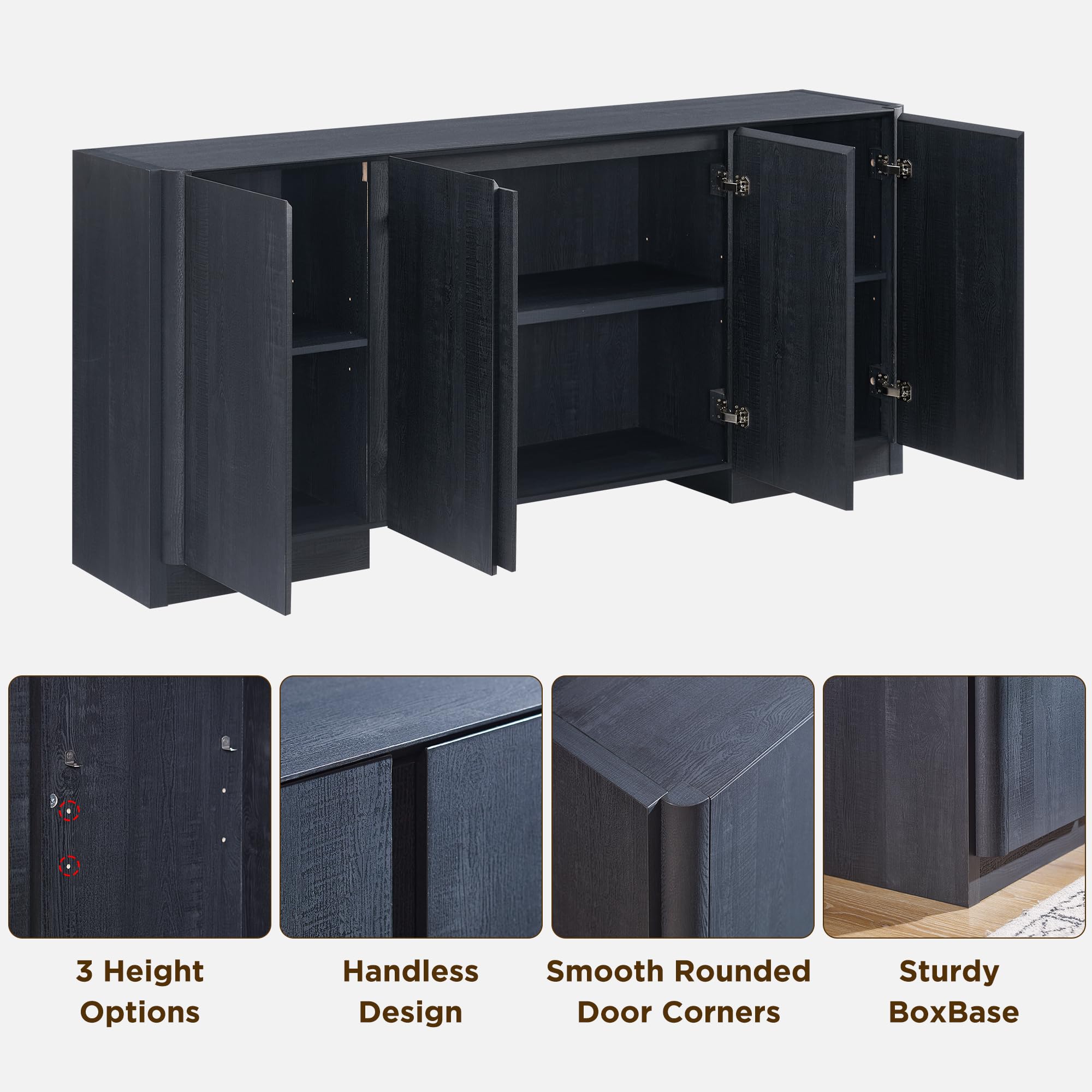 66" Sideboard Buffet Cabinet with Storage