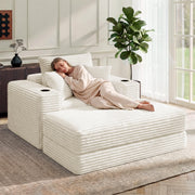 Oversized Convertible Chaise Lounge Sofa Bed