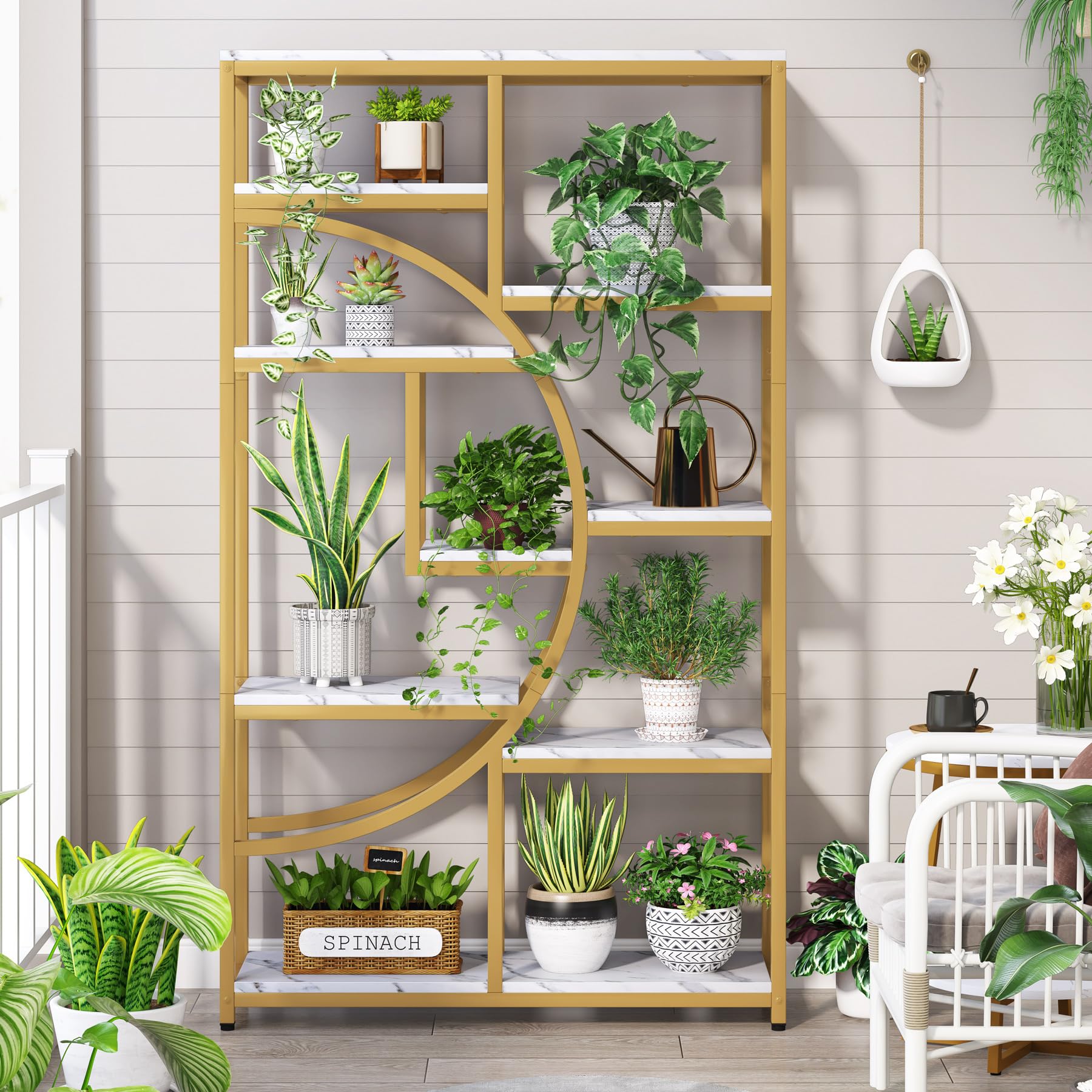 9-Shelf Etagere Bookcase