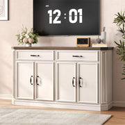 55" Sideboard Buffet Cabinet with Drawers & Adjustable Shelves
