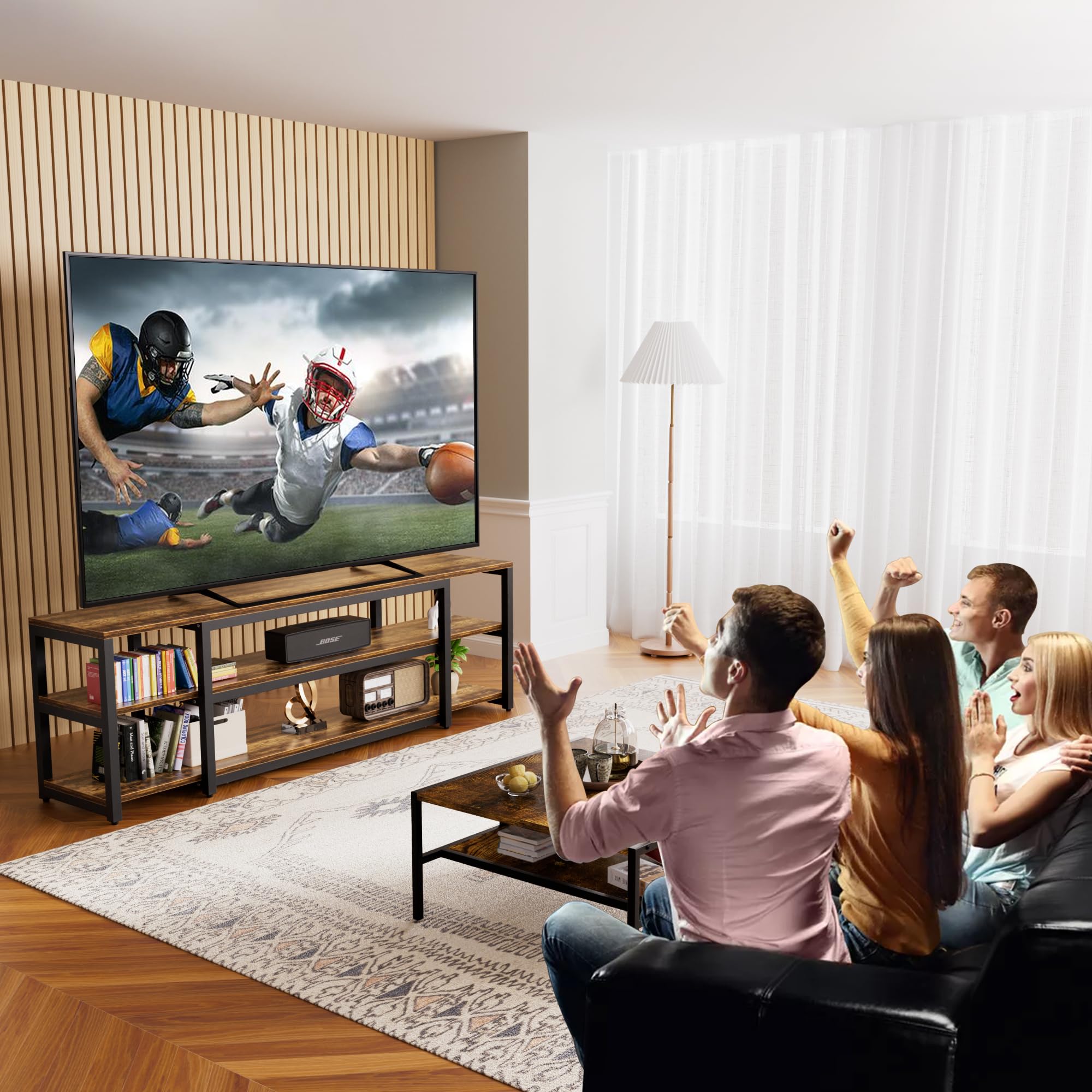 75.2" 3-Tier TV Stand for Up to 85" TVs