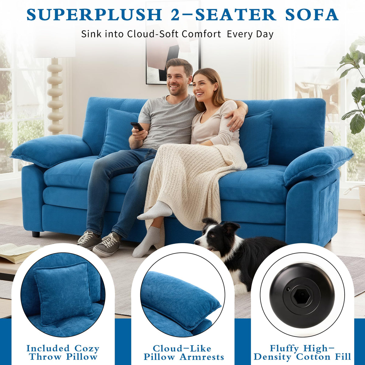 Deep Seat Chenille Loveseat