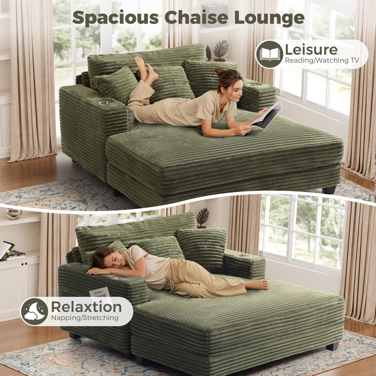 Oversized Faux Fur Chaise Lounge