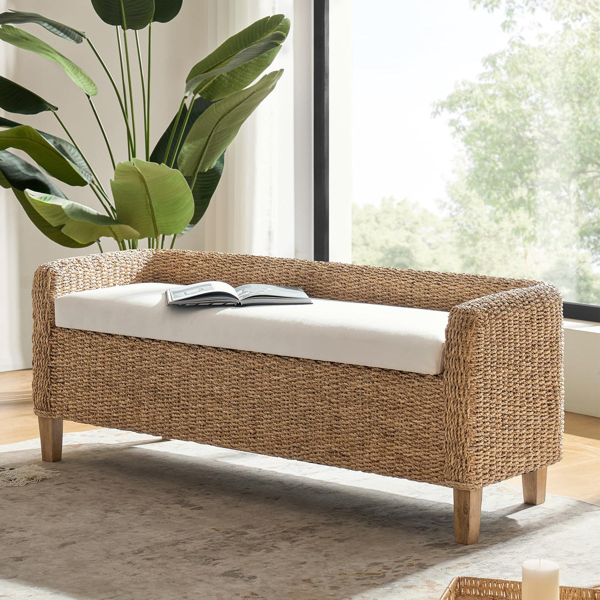 Woven Storage Bench