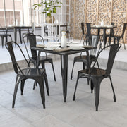 Square Metal Café Table | Indoor-Outdoor