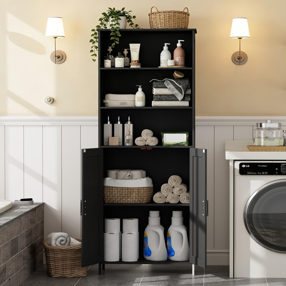 Tall Bathroom Storage Cabinet