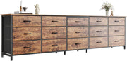 78.7" Wide 15-Drawer Dresser & TV Stand