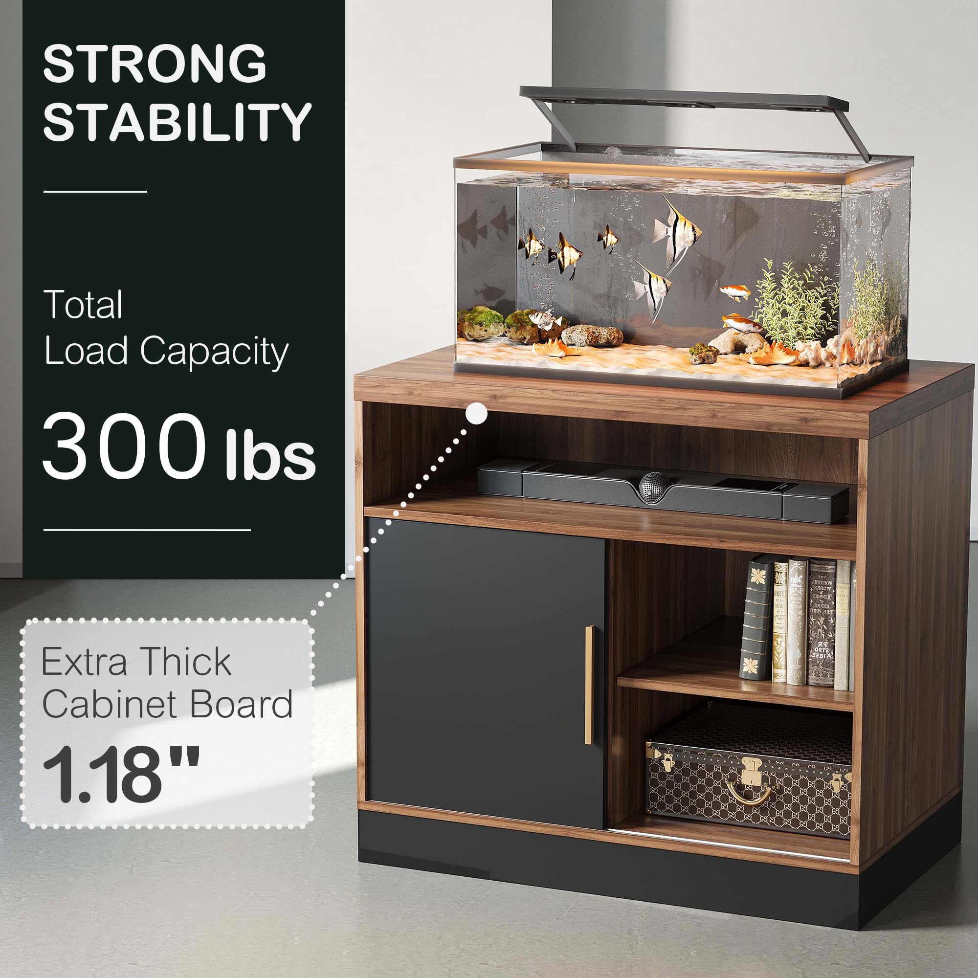 Sliding Door Storage Cabinet with Adjustable Shelves