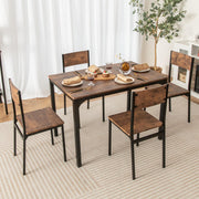 5-Piece Dining Table Set with 4 Chairs